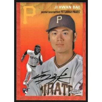 2023 Topps Chrome Platinum Anniversary Orange Wave Refractors #166 Ji Hwan Bae