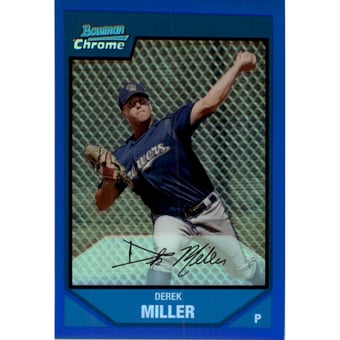2007 Bowman Chrome Prospects Blue Refractors #BC149 Derek Miller