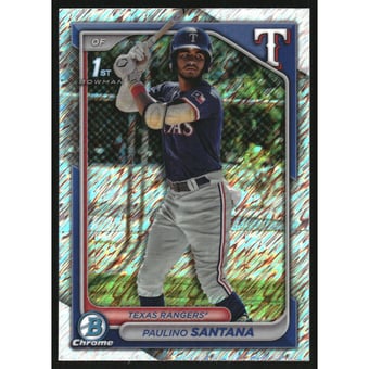 2024 Bowman Chrome Prospects Shimmer Refractors #BCP245 Paulino Santana