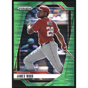2025 Panini Prizm Prizms Green Pulsar #38 James Wood