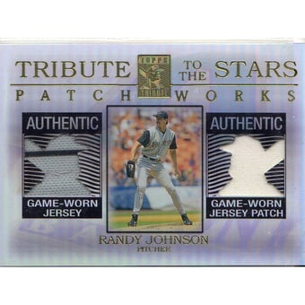 2003 Topps Tribute Contemporary Tribute to the Stars Patchworks Dual Relics #RJ Randy Johnson