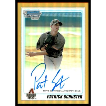 2010 Bowman Chrome Prospects Gold Refractors #BCP97B Patrick Schuster AU