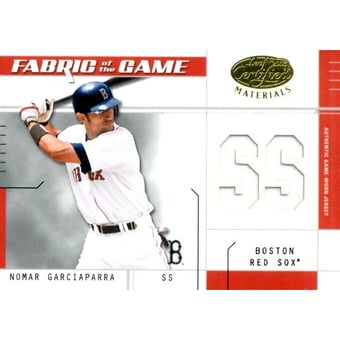 2003 Leaf Certified Materials Fabric of the Game #25PS Nomar Garciaparra PS/50