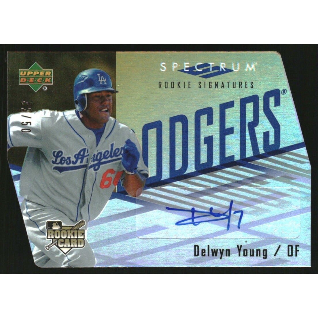 2007 Upper Deck Spectrum Die Cut Gold #113 Delwyn Young AU. rookie card picture