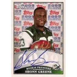 2009 Topps Rookie Premiere Autographs #SG Shonn Greene. rookie card picture