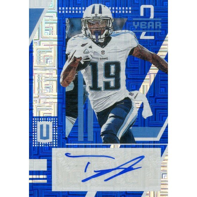 2017 Panini Unparalleled Year 2 Autographs Blue #19 Tajae Sharpe/10. rookie card picture