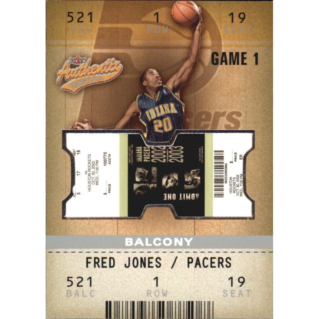 2002-03 Fleer Authentix Balcony #130 Fred Jones. rookie card picture