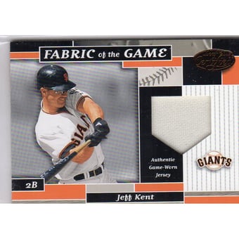 2002 Leaf Certified Fabric of the Game #114BA Jeff Kent/100