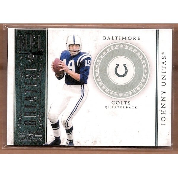 2011 Playoff National Treasures NFL Greatest #14 Johnny Unitas