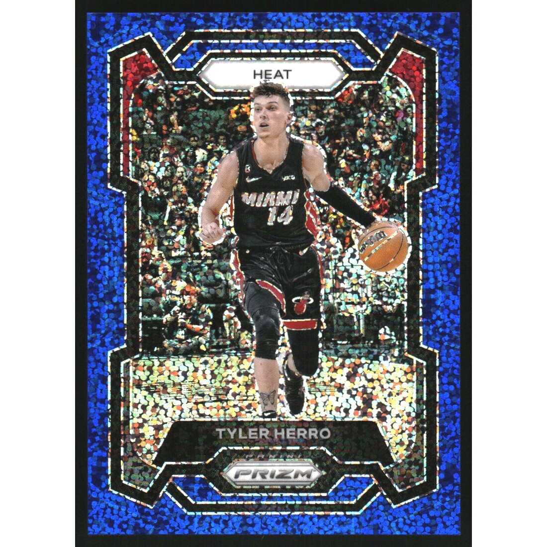 2023-24 Panini Prizm Prizms Blue Sparkle #32 Tyler Herro 2023-24 Panini Prizm Prizms Blue Sparkle #32 Tyler Herro