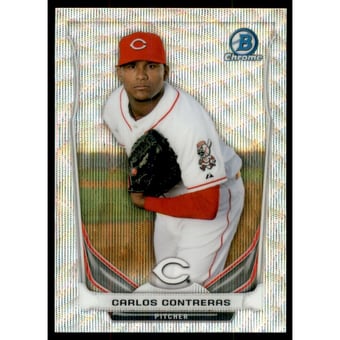 2014 Bowman Chrome Prospects Series 2 Silver Wave Refractors #BCP7 Carlos Contreras