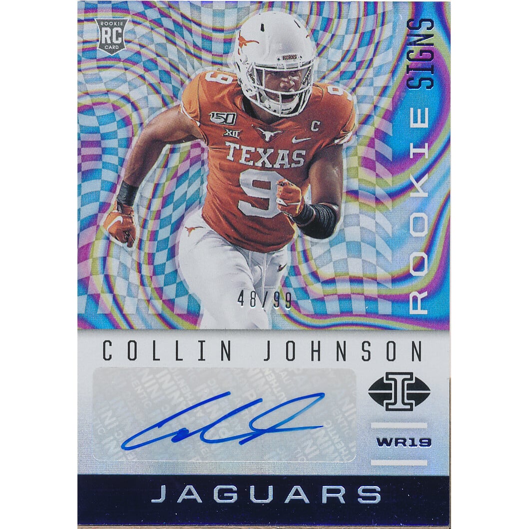 2020 Panini Illusions Rookie Signs Blue #31 Collin Johnson/99. rookie card picture