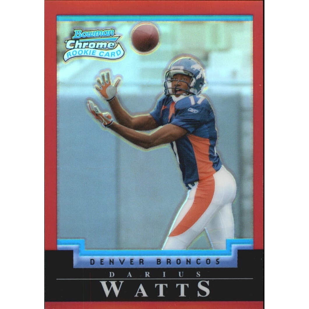2004 Bowman Chrome Red Refractors #138 Darius Watts. rookie card picture