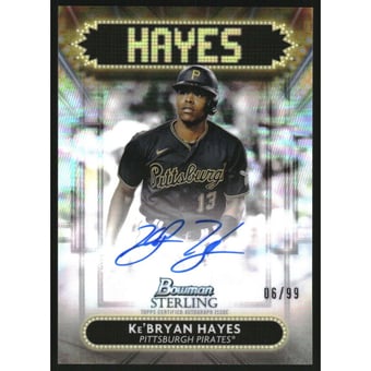 2022 Bowman Sterling Signage Autographs #SSAKH Ke'Bryan Hayes