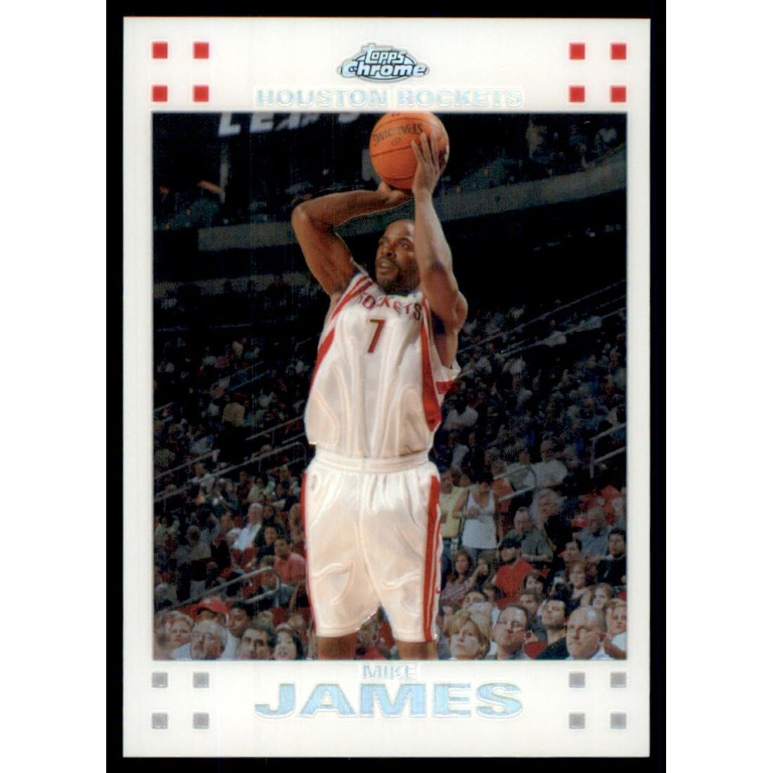 2007-08 Topps Chrome Refractors White #68 Mike James. rookie card picture