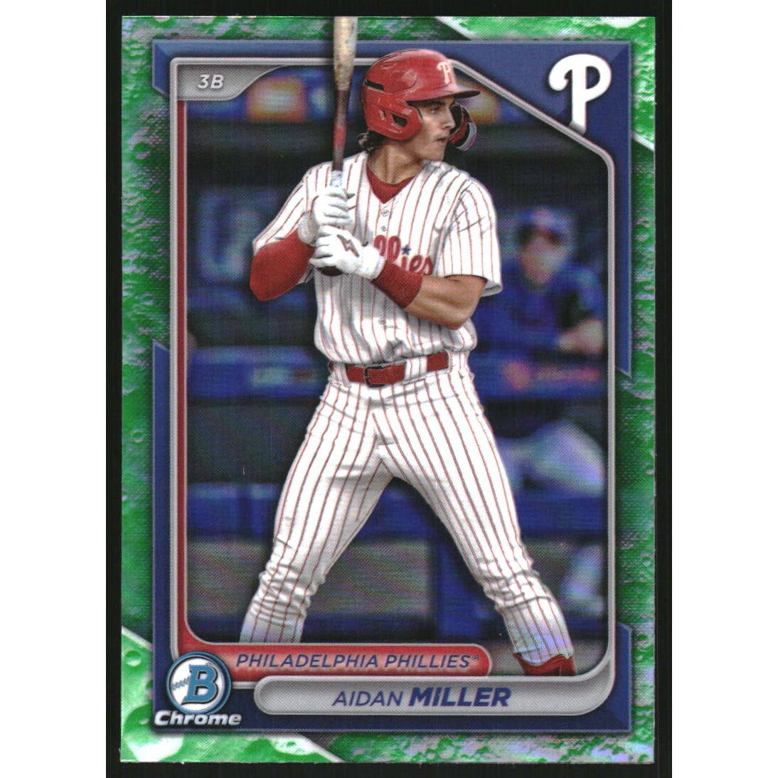 2024 Bowman Chrome Draft Lunar Glow Refractors #BDC115 Aidan Miller. rookie card picture