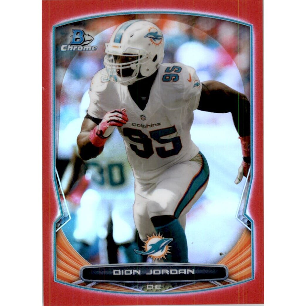 2014 Bowman Chrome Red Refractors #7 Dion Jordan. rookie card picture
