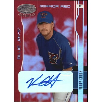 2003 Leaf Certified Materials Mirror Red Autographs #194 Vinny Chulk/100