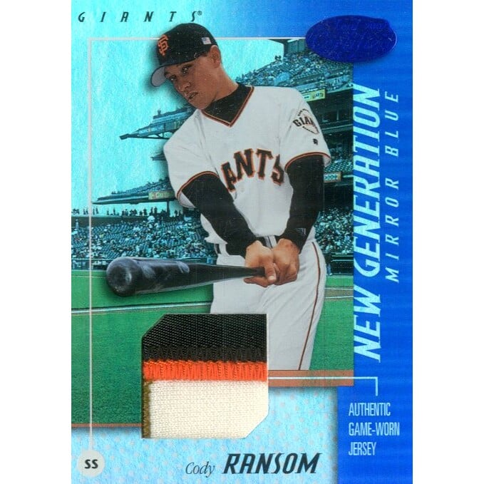 2002 Leaf Certified Mirror Blue #160 Cody Ransom NG Jsy