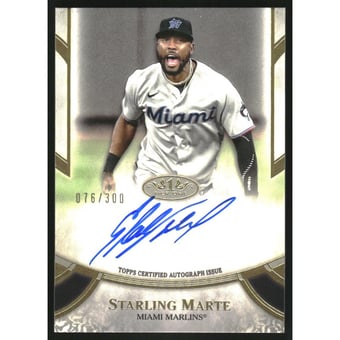 2021 Topps Tier One Prime Performers Autographs #PPASM Starling Marte/300