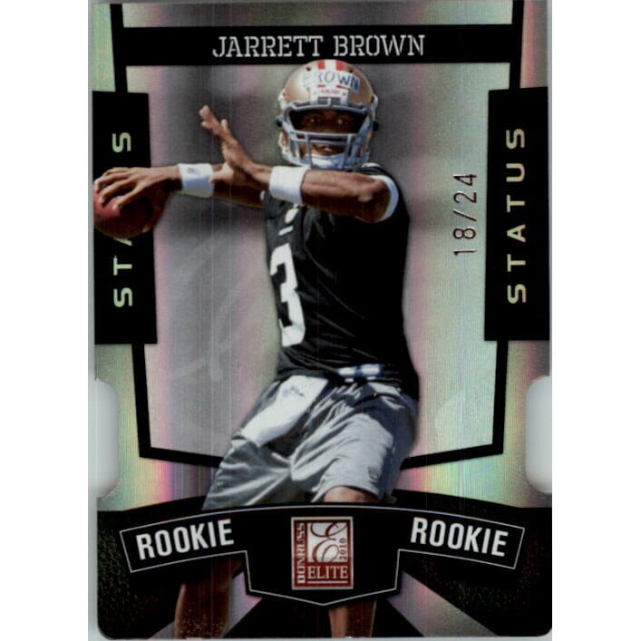 2010 Donruss Elite Status Black #199 Jarrett Brown. rookie card picture