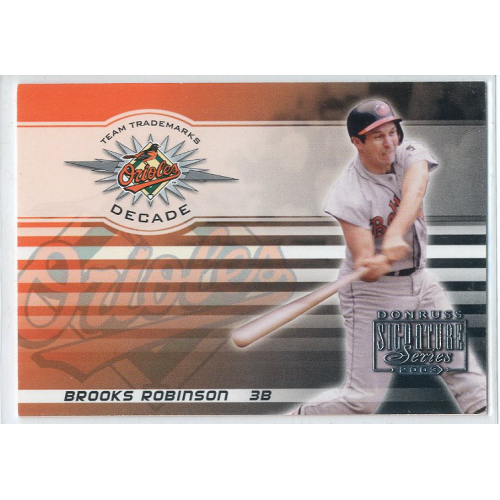 2003 Donruss Signature Team Trademarks Decade #5 Brooks Robinson. rookie card picture