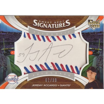 2006 Sweet Spot Signatures Red-Blue Stitch Blue Ink #167 Jhonny Peralta/50