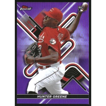 2022 Finest Purple Refractors #69 Hunter Greene