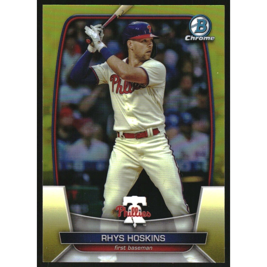 2023 Bowman Chrome Yellow Refractors #55 Rhys Hoskins