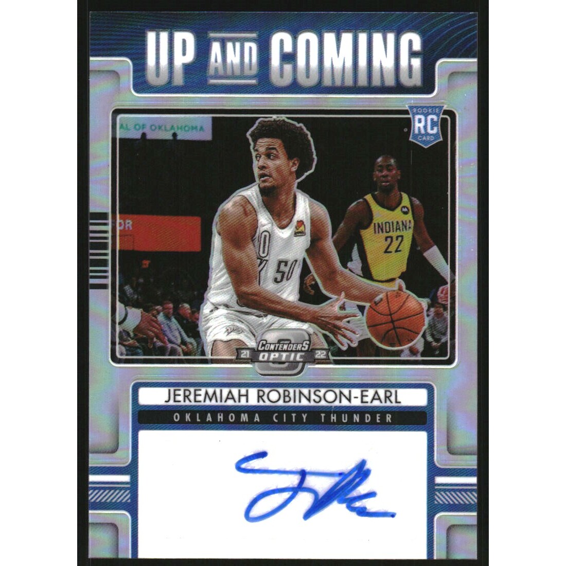 2021-22 Panini Contenders Optic Up and Coming Autographs #14 Jeremiah Robinson-Earl/149 2021-22 Panini Contenders Optic Up and Coming Autographs #14 Jeremiah Robinson-Earl/149