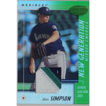 2002 Leaf Certified Mirror Emerald #186 Allan Simpson NG Jsy