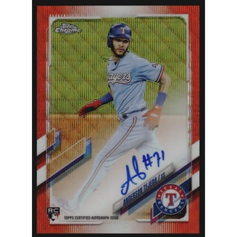 2021 Topps Chrome Rookie Autographs Orange Wave Refractors #RAAT Anderson Tejeda