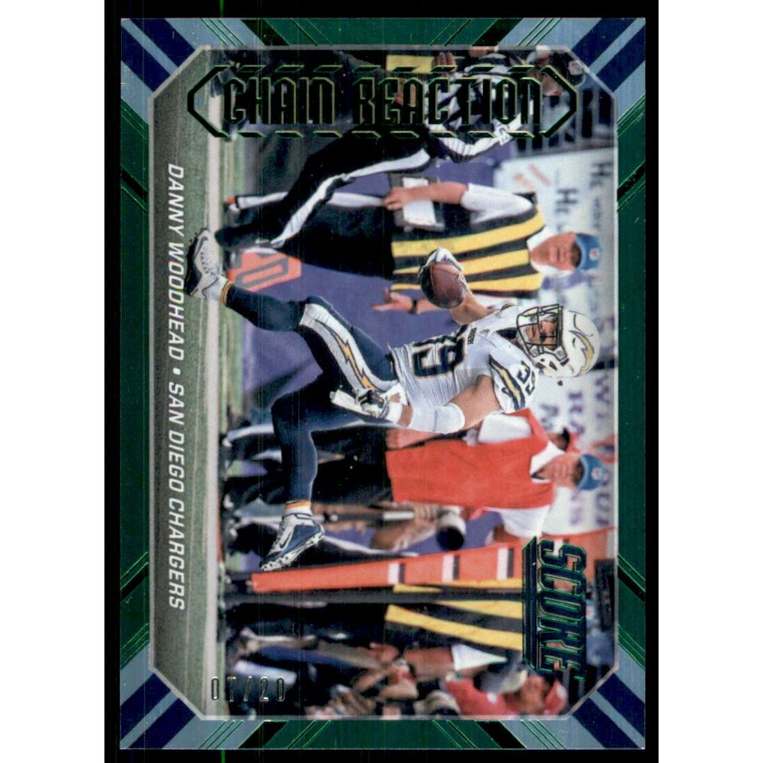 2016 Score Chain Reaction Jumbo Green #13 Danny Woodhead