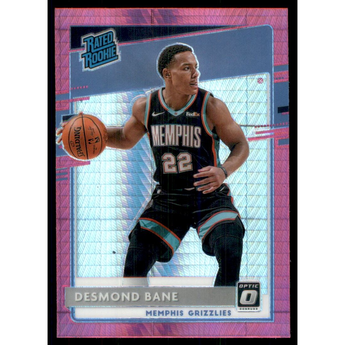 2020-21 Donruss Optic Hyper Pink #180 Desmond Bane RR 2020-21 Donruss Optic Hyper Pink #180 Desmond Bane RR
