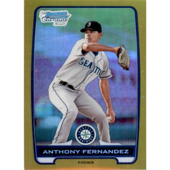 2012 Bowman Chrome Prospects Gold Refractors #BCP46 Anthony Fernandez