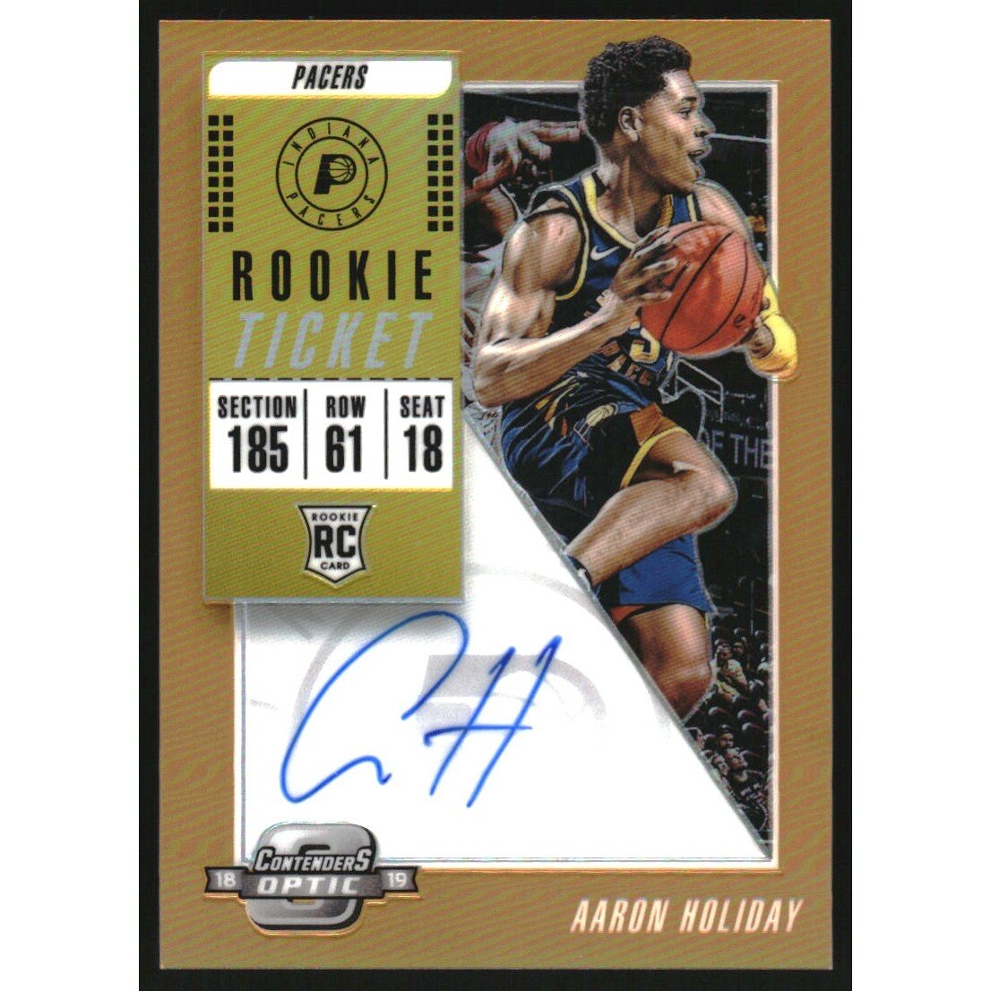 2018-19 Panini Contenders Optic Orange #109 Aaron Holiday AU/25. rookie card picture