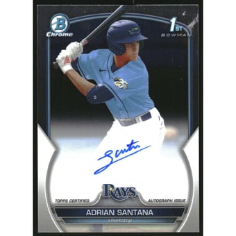 2023 Bowman Chrome Draft Autographs #CDAAS Adrian Santana