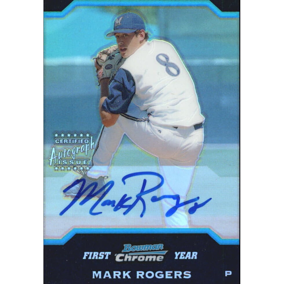 2004 Bowman Chrome Draft Refractors #BDP167 Mark Rogers AU. rookie card picture