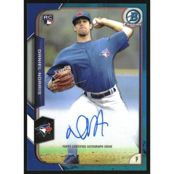 2015 Bowman Chrome Rookie Autographs Blue Refractors #BCARDN Daniel Norris