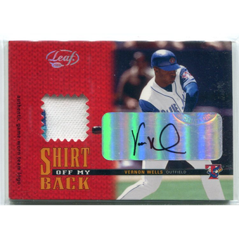 2004 Leaf Shirt Off My Back Team Logo Patch Autographs #SOMB9 Vernon Wells