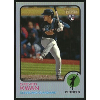 2022 Topps Heritage Chrome Refractors #562 Steven Kwan