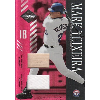 2003 Leaf Limited TNT #120 Mark Teixeira H Bat-Jsy