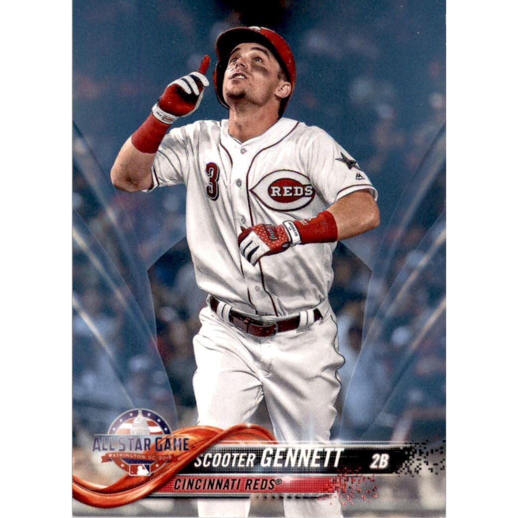 2018 Topps Update Father's Day Blue #US145 Scooter Gennett AS. rookie card picture