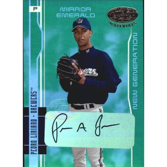 2003 Leaf Certified Materials Mirror Emerald Autographs #215 Pedro Liriano NG
