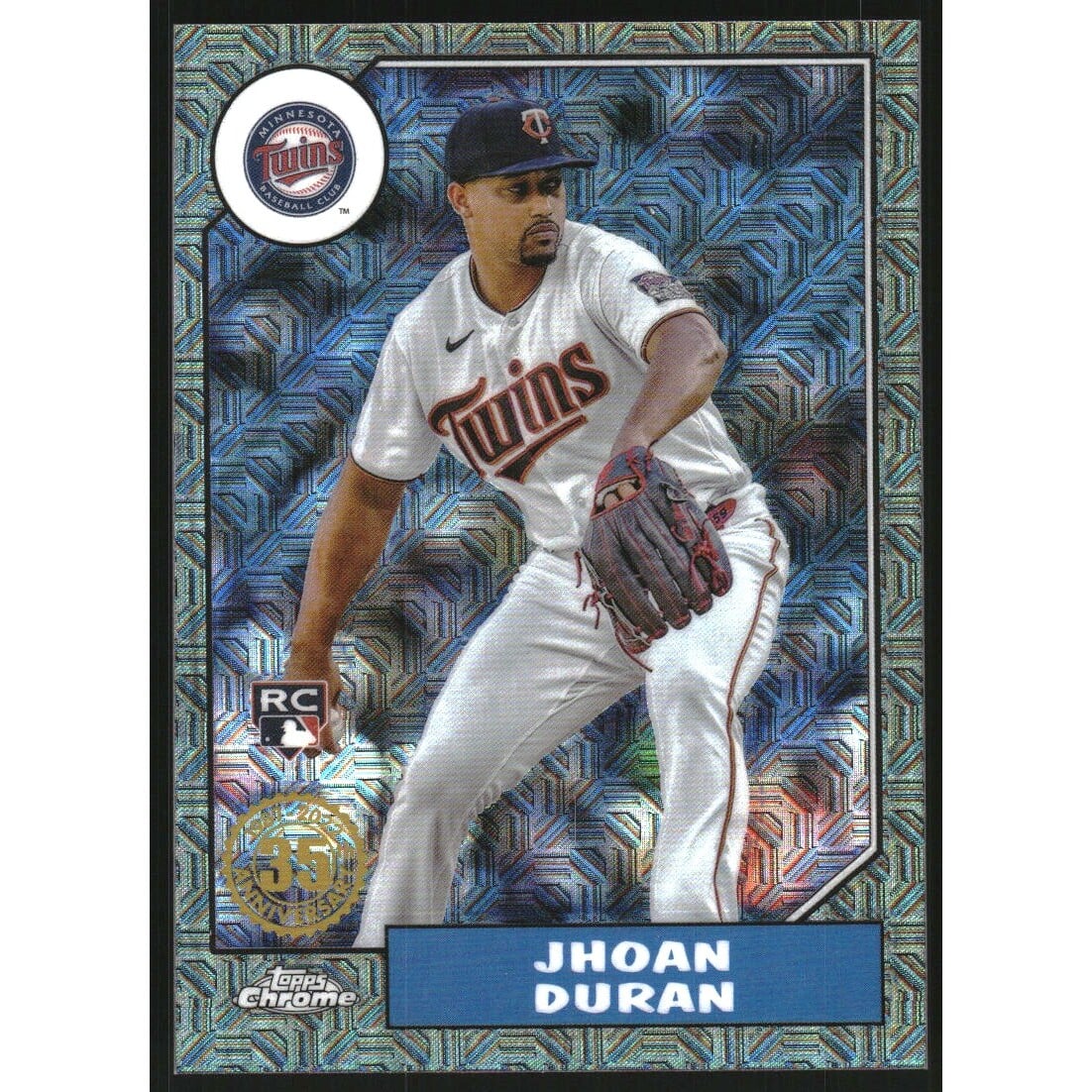 2022 Topps Update '87 Topps Silver Pack Chrome Black Refractors #T87C62 Jhoan Duran. rookie card picture