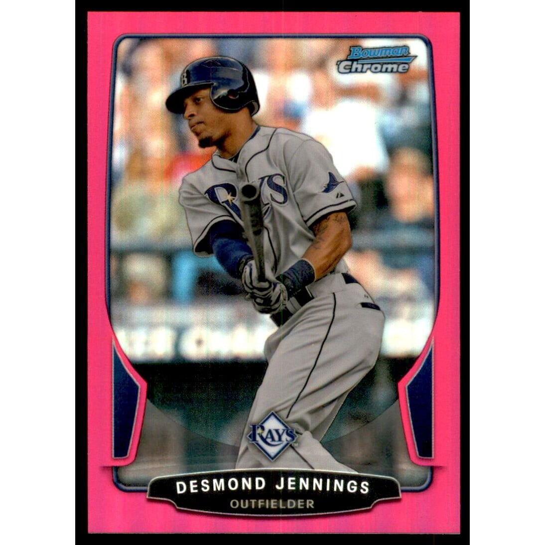 2013 Bowman Chrome Magenta Refractors #111 Desmond Jennings. rookie card picture
