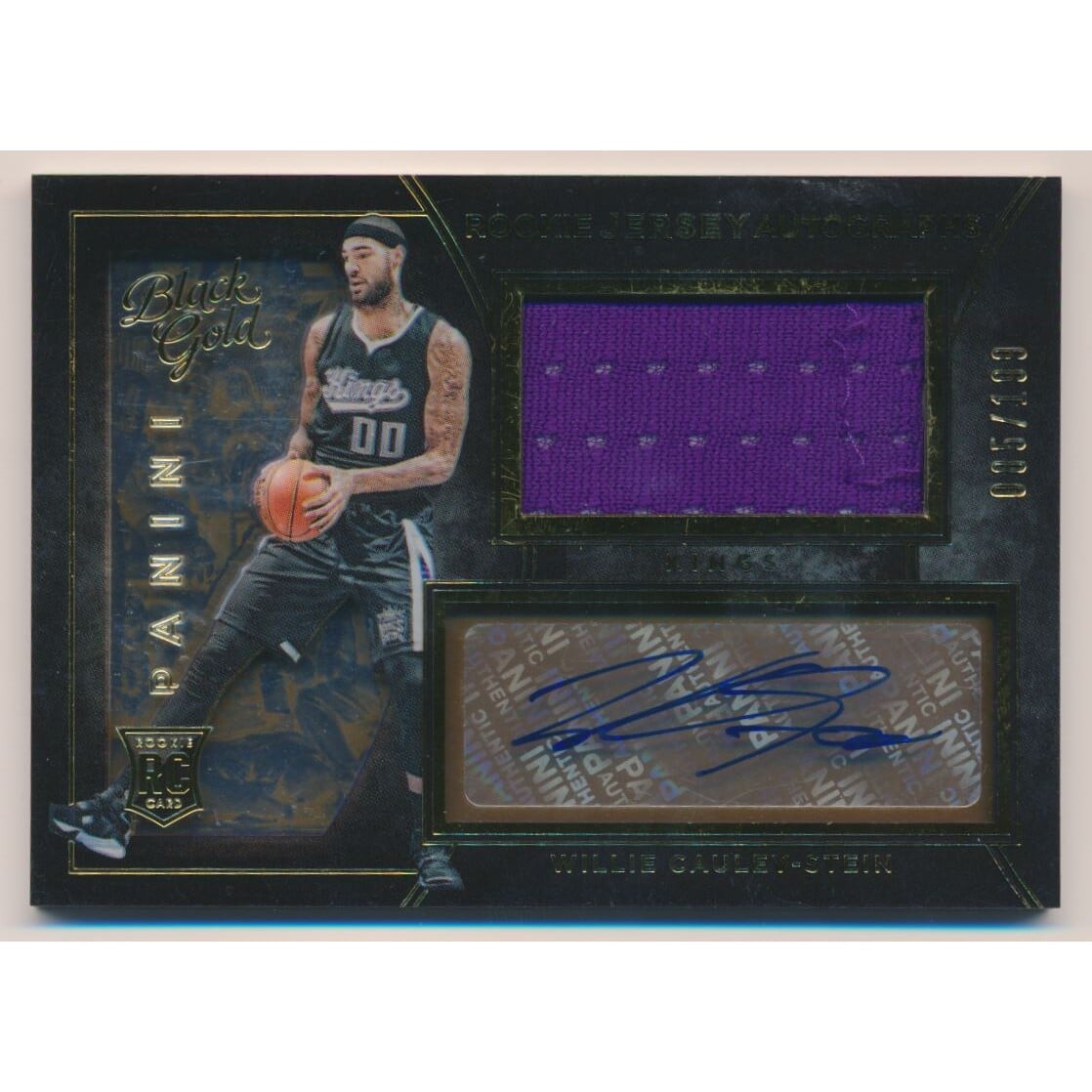 2015-16 Panini Black Gold Rookie Jersey Autographs #8 Willie Cauley-Stein/199. rookie card picture