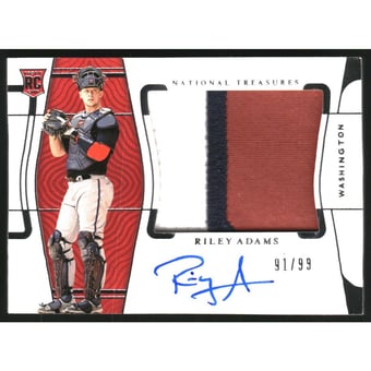 2022 Panini National Treasures #145 Riley Adams JSY AU/99 RC