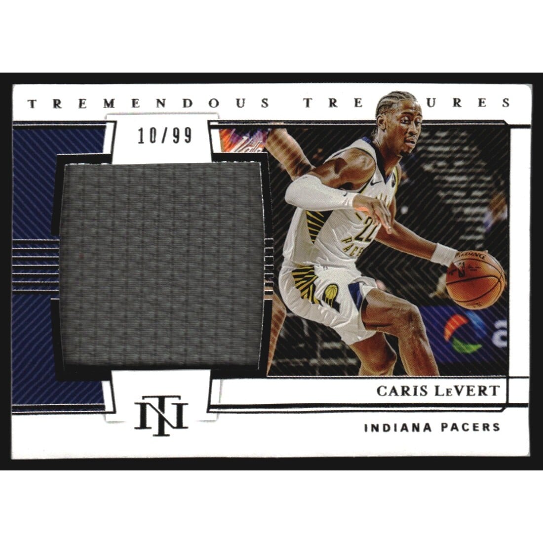 2020-21 Panini National Treasures Tremendous Treasures Relics #27 Caris LeVert/99. rookie card picture