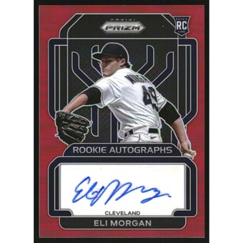2022 Panini Prizm Rookie Autographs Prizms Red #16 Eli Morgan